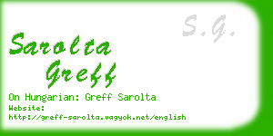 sarolta greff business card